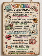 Placa "Bienvenido a Esta Oficina" · Chapa Metal · Personalizable