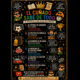 Placa "El Cuñado Sabe de Todo" · Chapa Metal · Personalizable