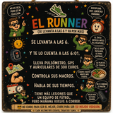 Placa "El Corredor" · Chapa Metal · Personalizable
