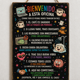 Placa "Bienvenido a Esta Oficina" · Chapa Metal · Personalizable