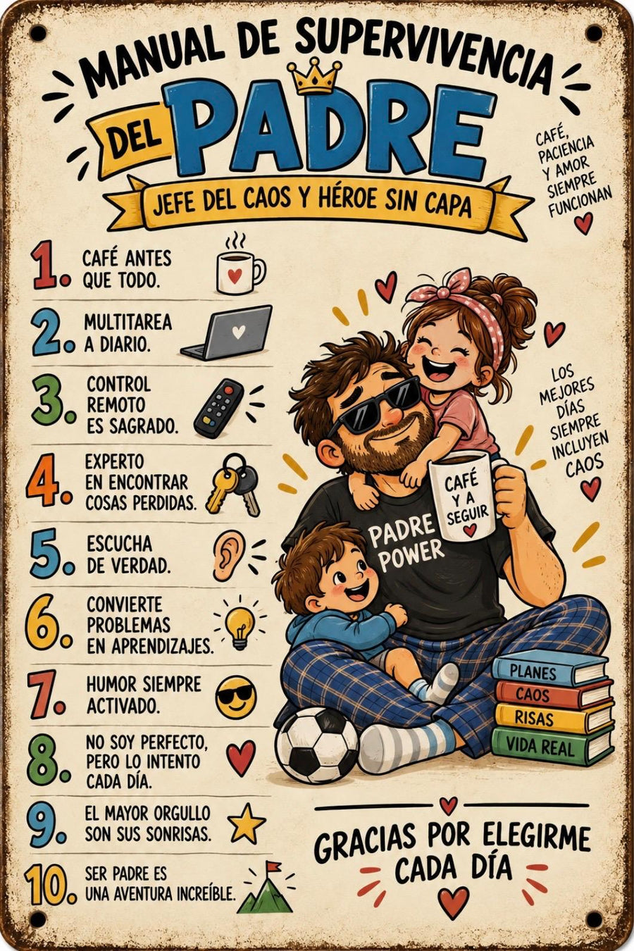 Placa personalizada "El Padre"